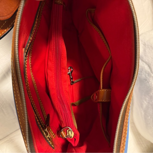 Dooney and Bourke Erica Vibrant Blue Nylon/leather Shoulder Bag 12x9 EUC - Picture 8 of 13